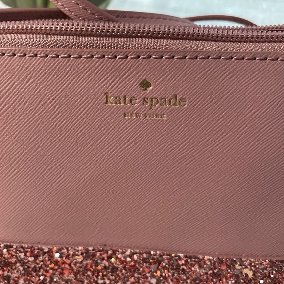 NWT Kate Spade Crossbody Dusty Peony w/Sparkles - Picture 5 of 11
